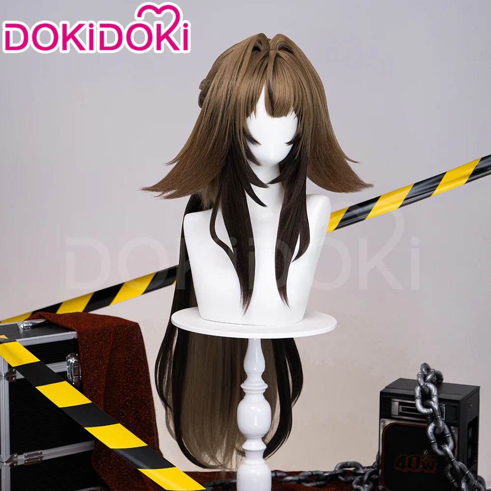 【Ready For Ship】DokiDoki Game Zenless Zone Zero Cosplay Ye Shunguang Wig Long Straight Brown / Grey White Hair ZZZ Ye Shun Guang - Image 4