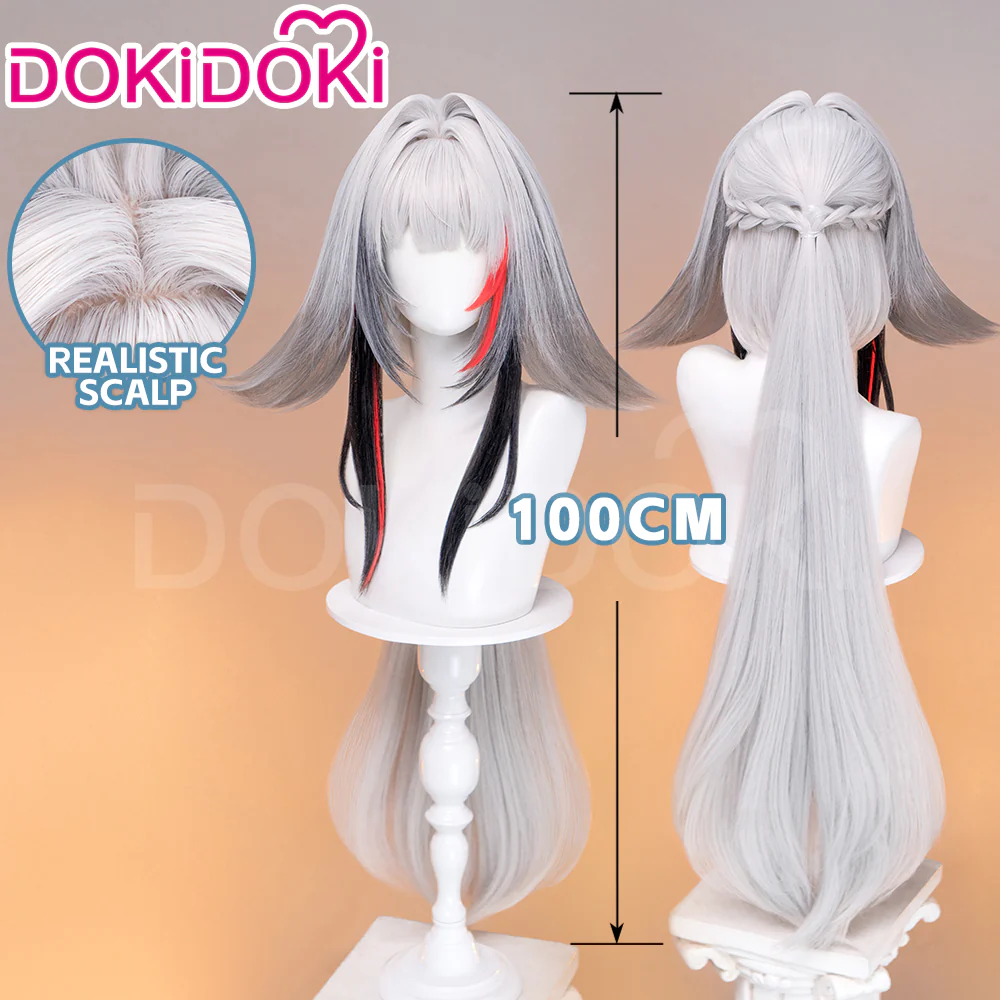 【Ready For Ship】DokiDoki Game Zenless Zone Zero Cosplay Ye Shunguang Wig Long Straight Brown / Grey White Hair ZZZ Ye Shun Guang - Image 7