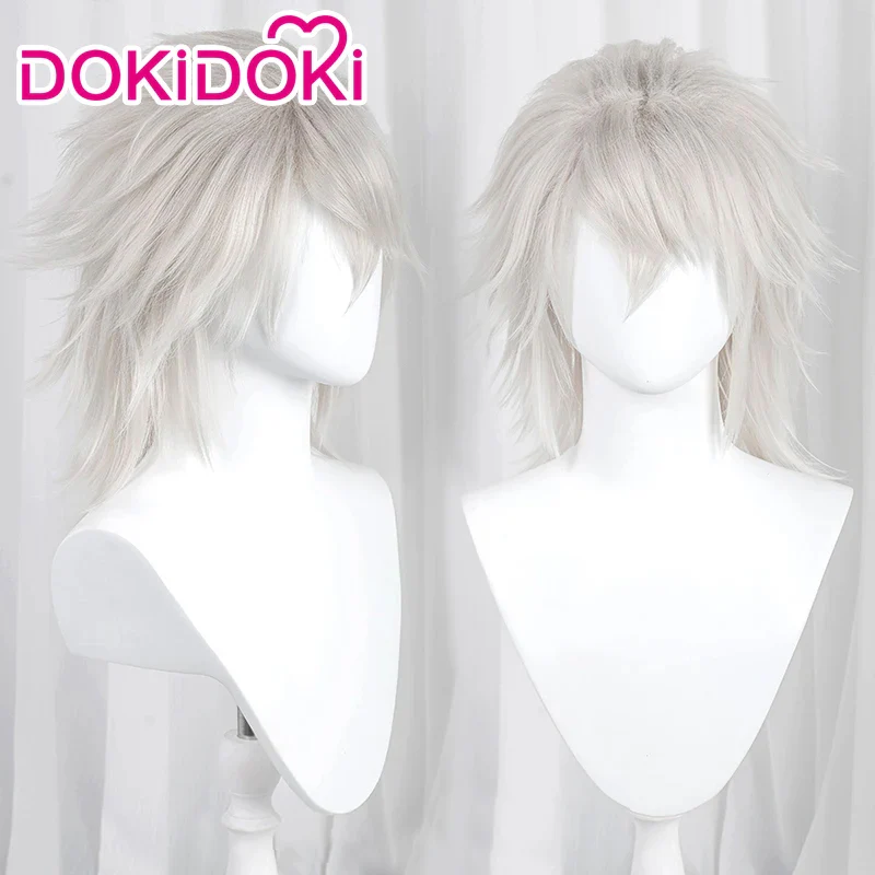 【Ready For Ship】DokiDoki Game Cosplay Wig Men Short Silver Hair Brother