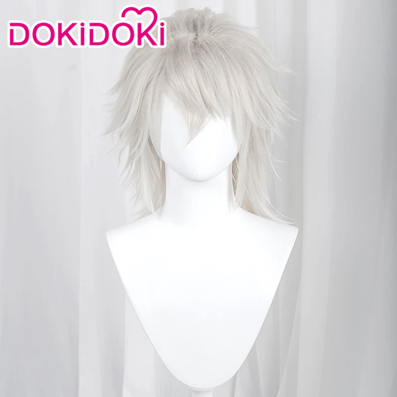 【Ready For Ship】DokiDoki Game Cosplay Wig Men Short Silver Hair Brother - Image 2