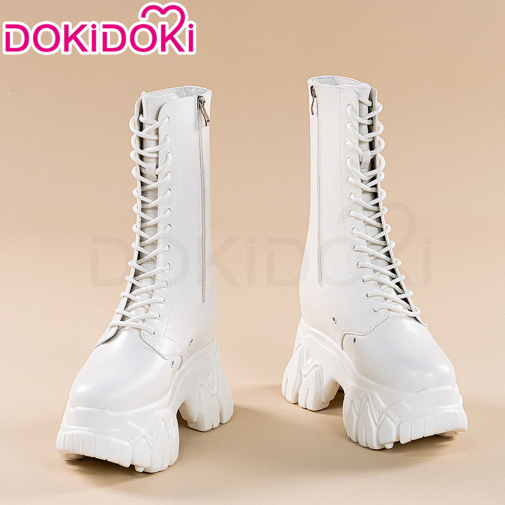 【Partially In Stock】【18 CM】DokiDoki Height Increasing Shoes / Elevator Shoes Martin Boots Black White Invisible Thick-Soled 18CM - Image 3