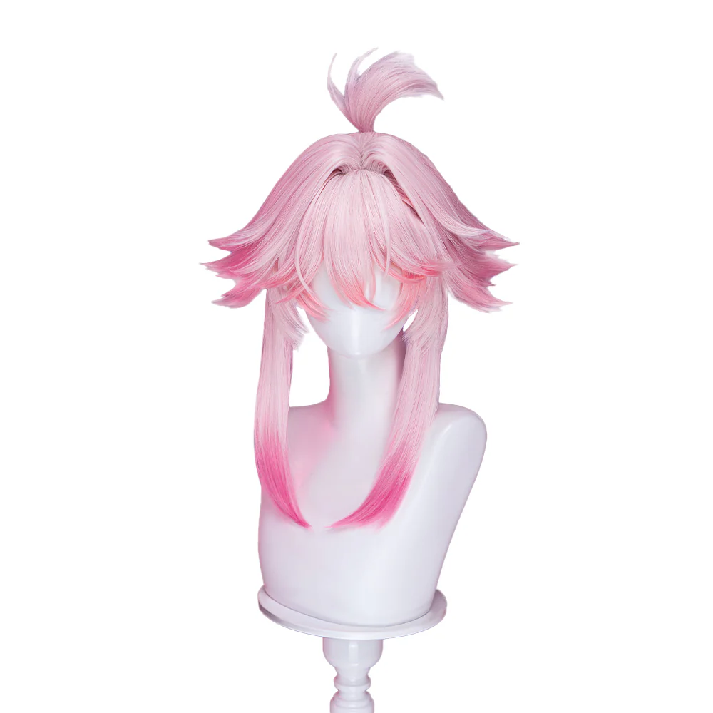 DokiDoki Honkai: Star Rail Cosplay Evanescia Wig Long Pink Gradient Hair Planarcadia - Image 5