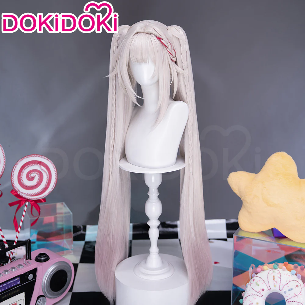 DokiDoki Honkai: Star Rail Cosplay Sparxie Wig Long Straight Silver Hair Twin Tails Sparkle SP Planarcadia - Image 10