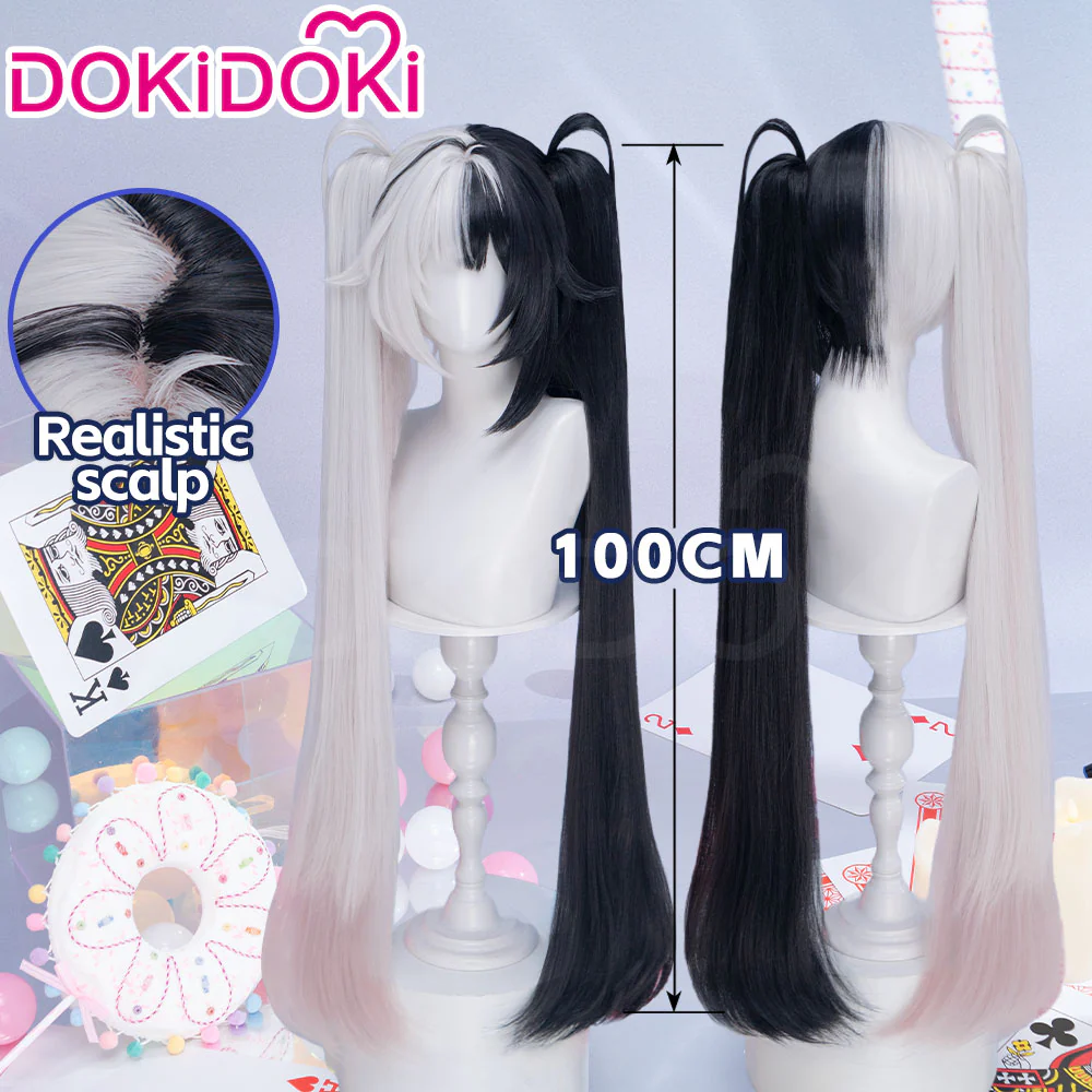 DokiDoki Honkai: Star Rail Cosplay Sparxie Wig Long Straight Silver Hair Twin Tails Sparkle SP Planarcadia - Image 14