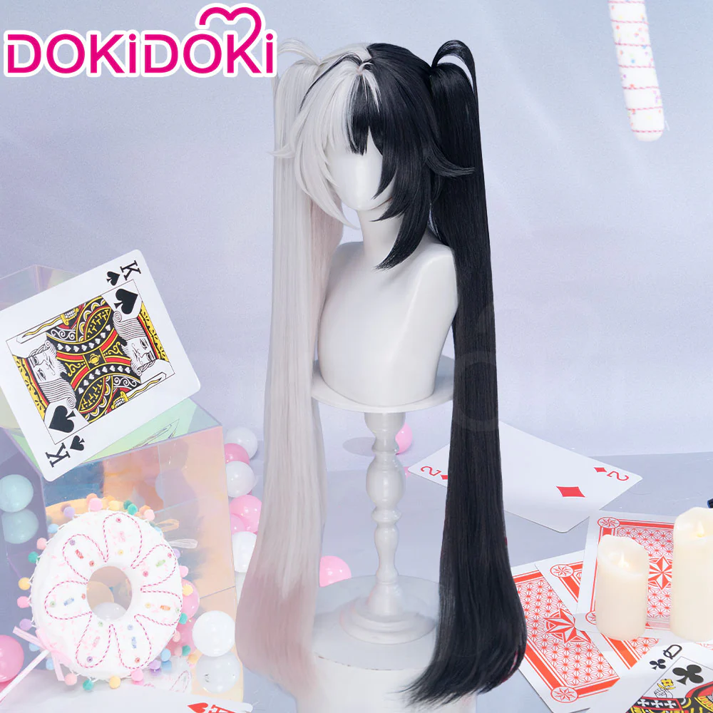 DokiDoki Honkai: Star Rail Cosplay Sparxie Wig Long Straight Silver Hair Twin Tails Sparkle SP Planarcadia - Image 15