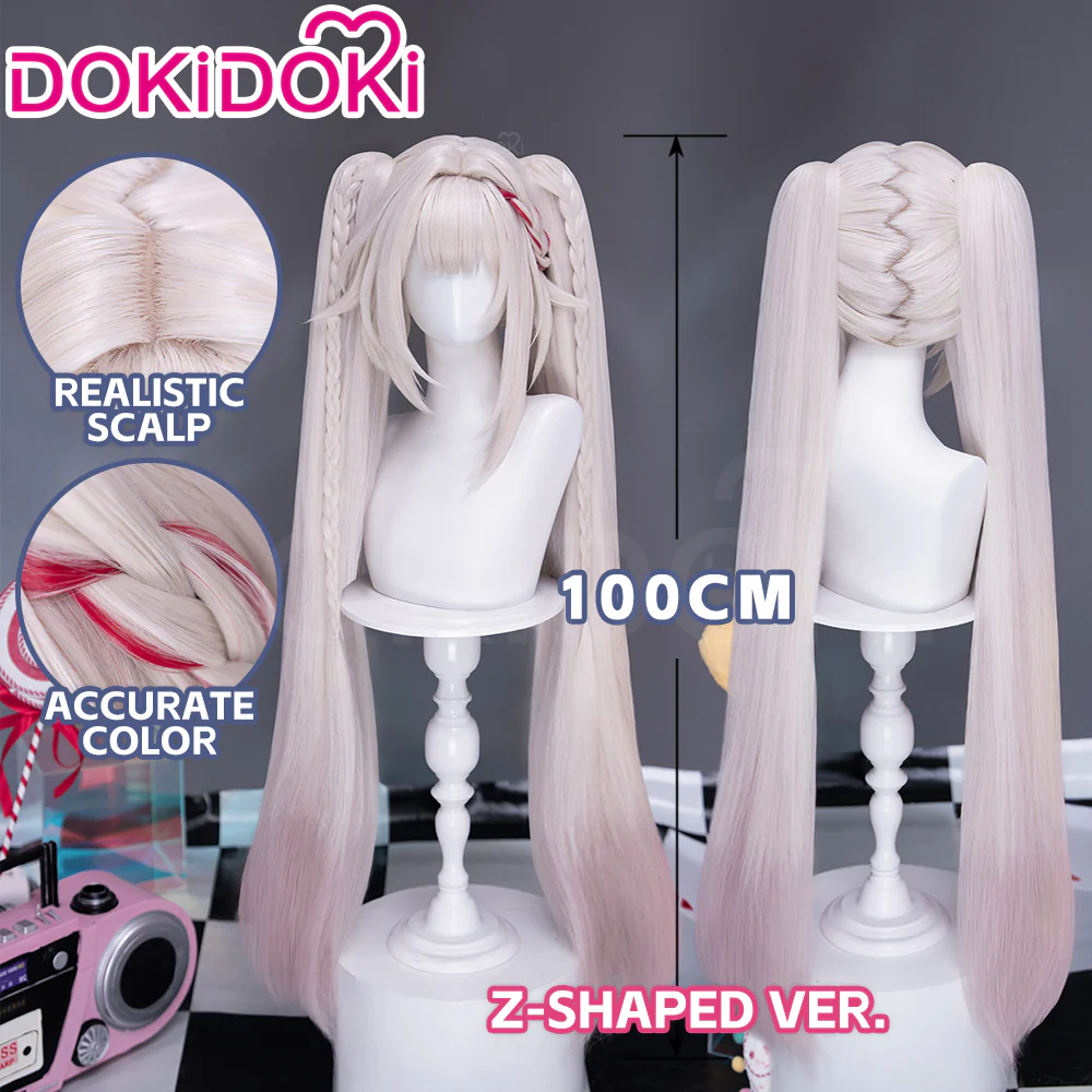 DokiDoki Honkai: Star Rail Cosplay Sparxie Wig Long Straight Silver Hair Twin Tails Sparkle SP Planarcadia - Image 8