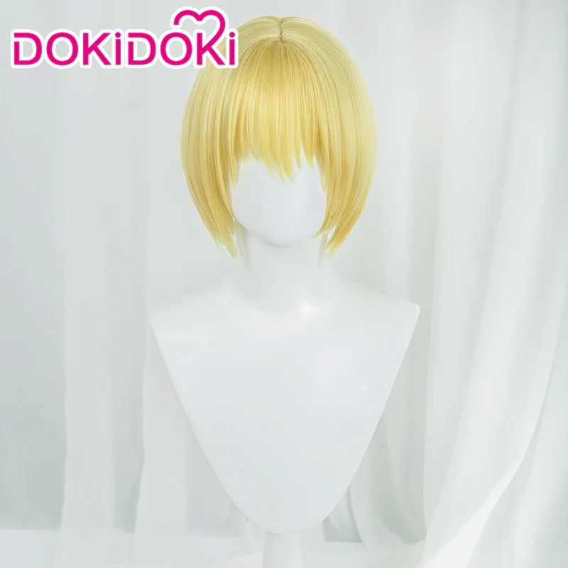 【Ready For Ship】DokiDoki Manga Anime Cosplay Wig / Earring Accessory Short Yellow - Image 2