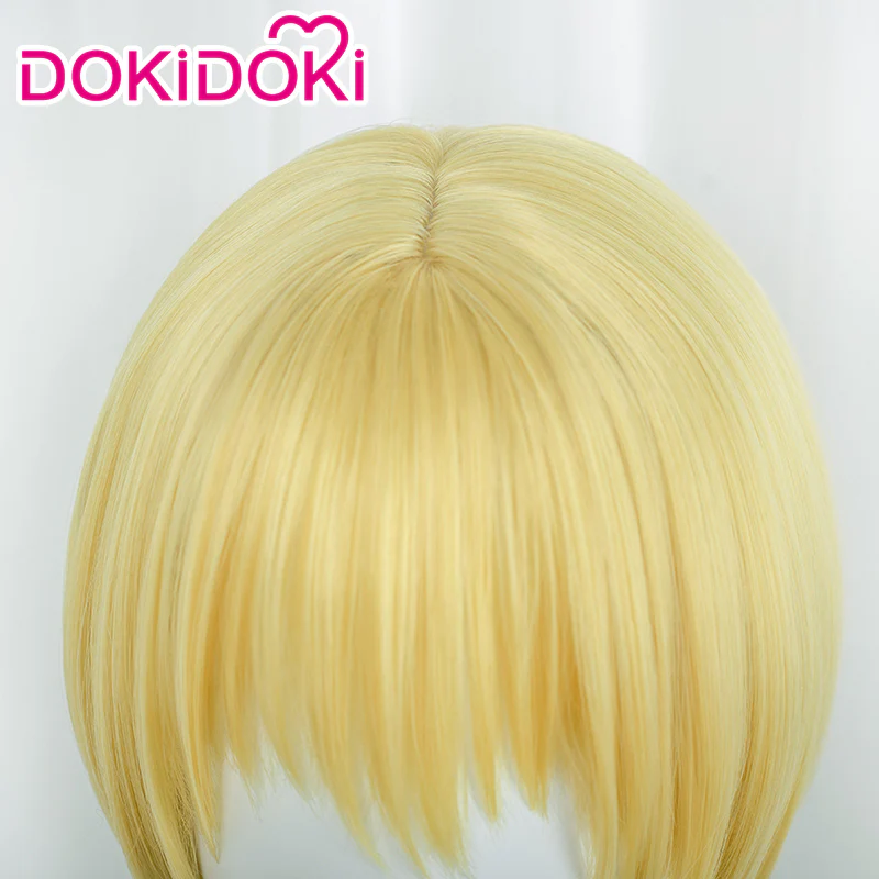 【Ready For Ship】DokiDoki Manga Anime Cosplay Wig / Earring Accessory Short Yellow - Image 5