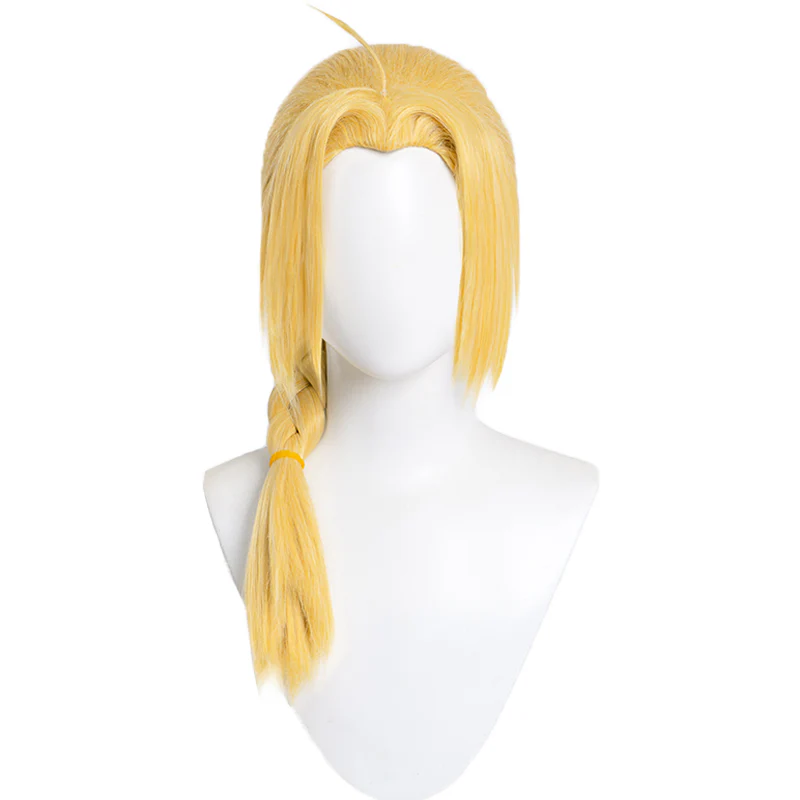【Ready For Ship】DokiDoki Manga Anime Fullmetal Alchemist Cosplay Edward Elric Wig Long Yellow - Image 5