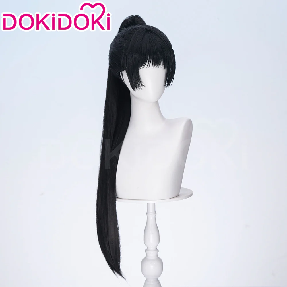 【Ready For Ship】DokiDoki Manga Anime I Want to Love You Till Your Dying Day Cosplay Lizzy Seiran Wig Long Straight Black Hair Ponytail - Image 3