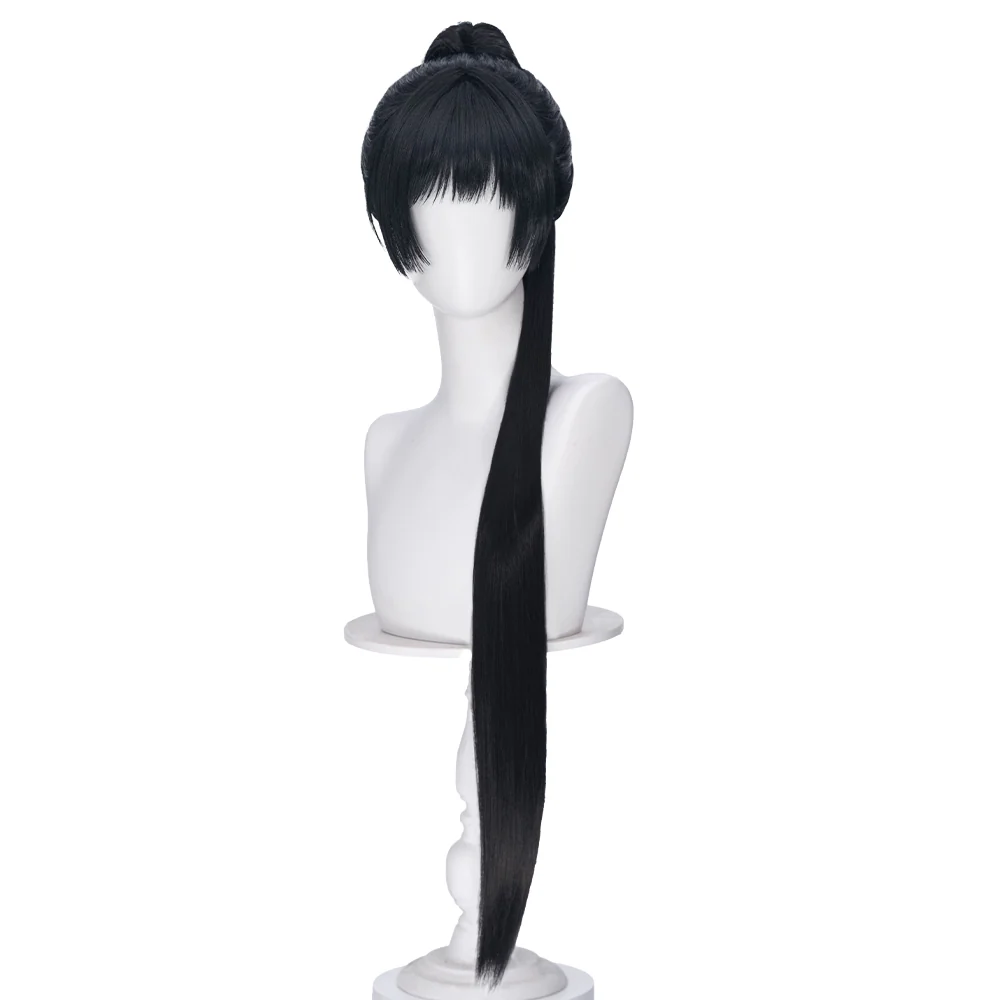 【Ready For Ship】DokiDoki Manga Anime I Want to Love You Till Your Dying Day Cosplay Lizzy Seiran Wig Long Straight Black Hair Ponytail - Image 5
