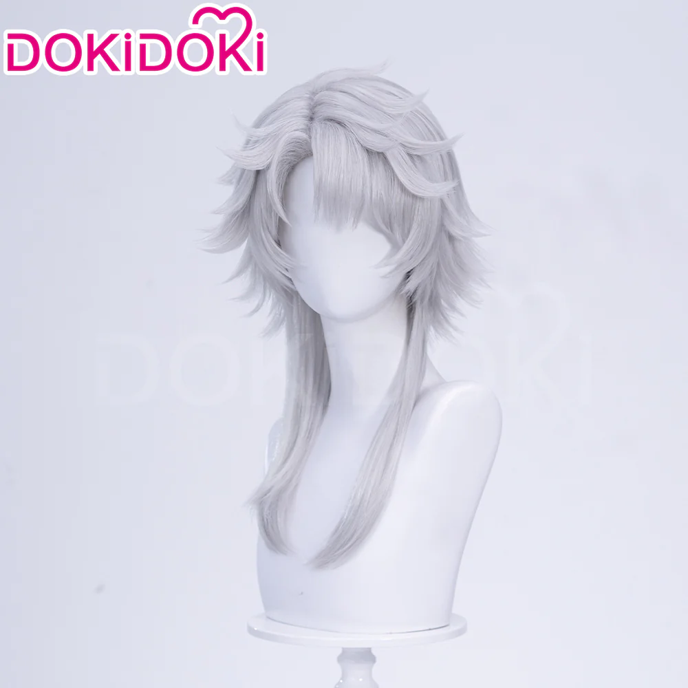 【Ready For Ship】DokiDoki Manga Cosplay Women Devil Wig Long Straight Silver Hair - Image 2