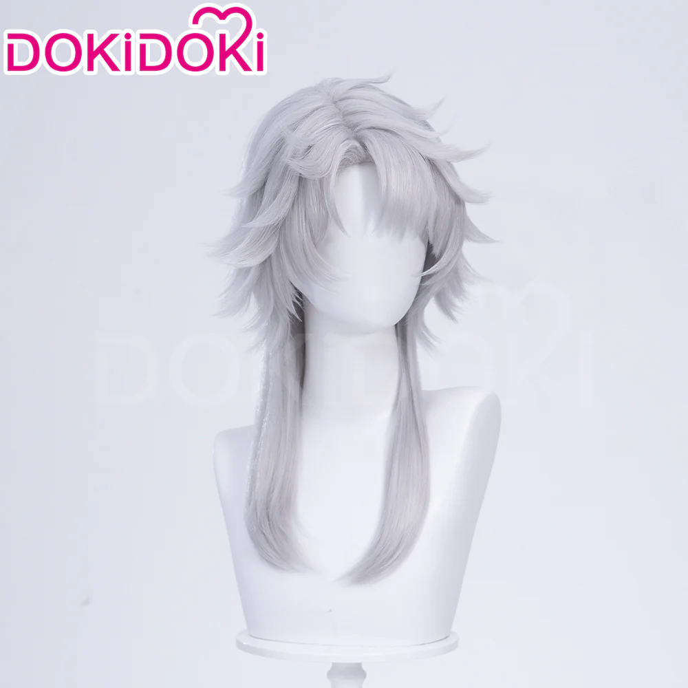【Ready For Ship】DokiDoki Manga Cosplay Women Devil Wig Long Straight Silver Hair - Image 3