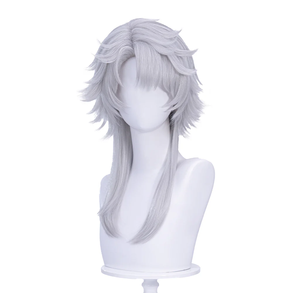 【Ready For Ship】DokiDoki Manga Cosplay Women Devil Wig Long Straight Silver Hair - Image 5