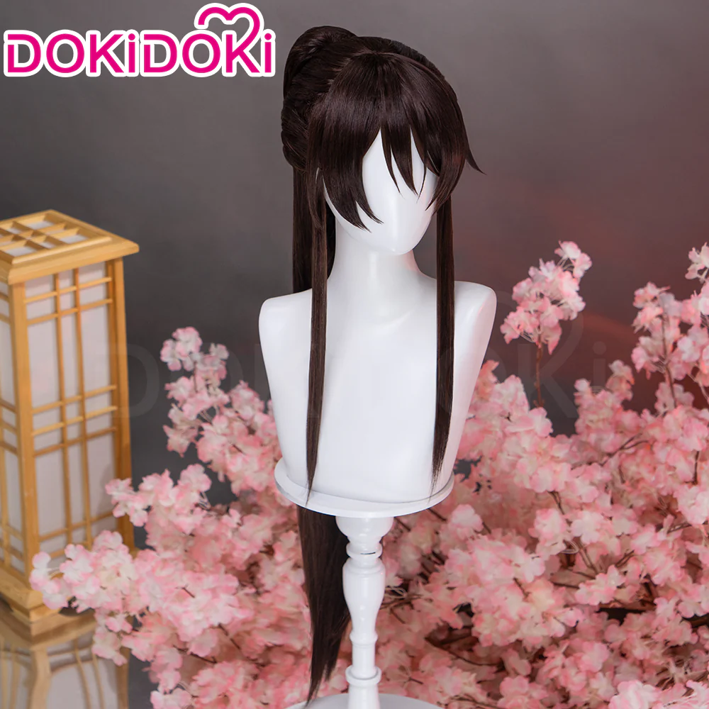 DokiDoki Anime Manga Hell's Paradise: Jigokuraku Cosplay Yamada Asaemon Sagiri Wig Long Straight Dark Brown Hair High Ponytail - Image 3