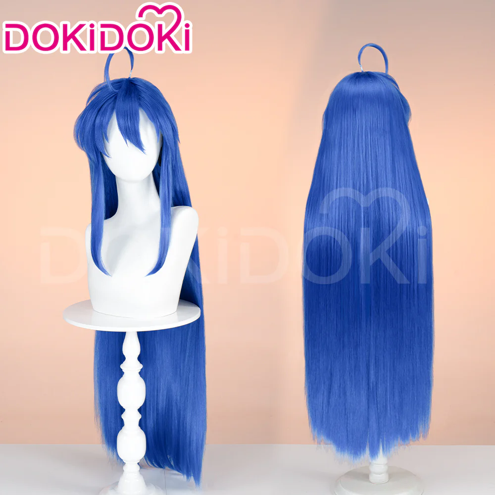 【Ready For Ship】DokiDoki Manga Lucky☆Star Cosplay Izumi Konata Wig Long Straight Blue Hair