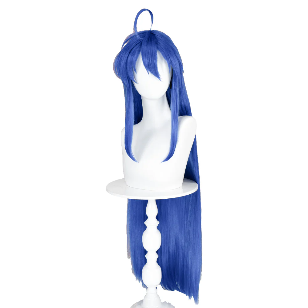 【Ready For Ship】DokiDoki Manga Lucky☆Star Cosplay Izumi Konata Wig Long Straight Blue Hair - Image 3