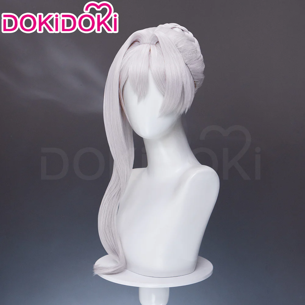 【Ready For Ship】DokiDoki Manga May I Ask for One Final Thing Cosplay Scarlet Wig Silver Hair Buns Scarlet El Vandimion - Image 2