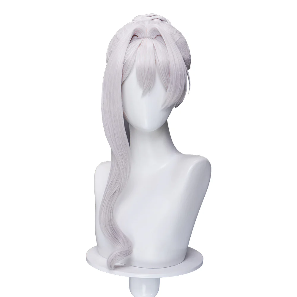 【Ready For Ship】DokiDoki Manga May I Ask for One Final Thing Cosplay Scarlet Wig Silver Hair Buns Scarlet El Vandimion - Image 5