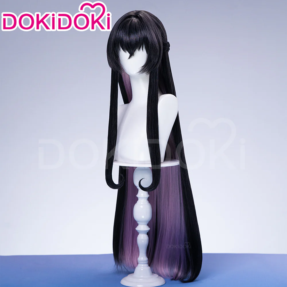 DokiDoki Manga Novel There's No Freaking Way I'll be Your Lover! Unless... Cosplay Koto Satsuki Wig Long Straight Black Purple Hair - Image 2