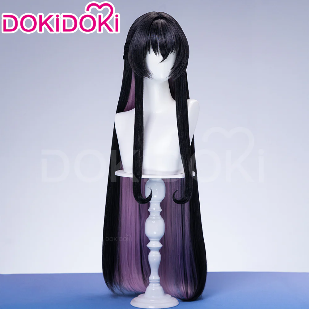 DokiDoki Manga Novel There's No Freaking Way I'll be Your Lover! Unless... Cosplay Koto Satsuki Wig Long Straight Black Purple Hair - Image 3