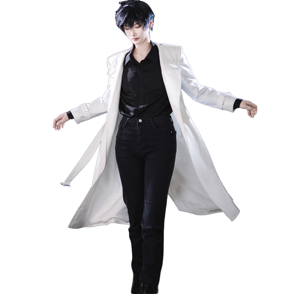 【Size XS-2XL】DokiDoki Manga Omniscient Reader's Viewpoint Cosplay Kim Dokja Costume White Trench Coat - Image 5