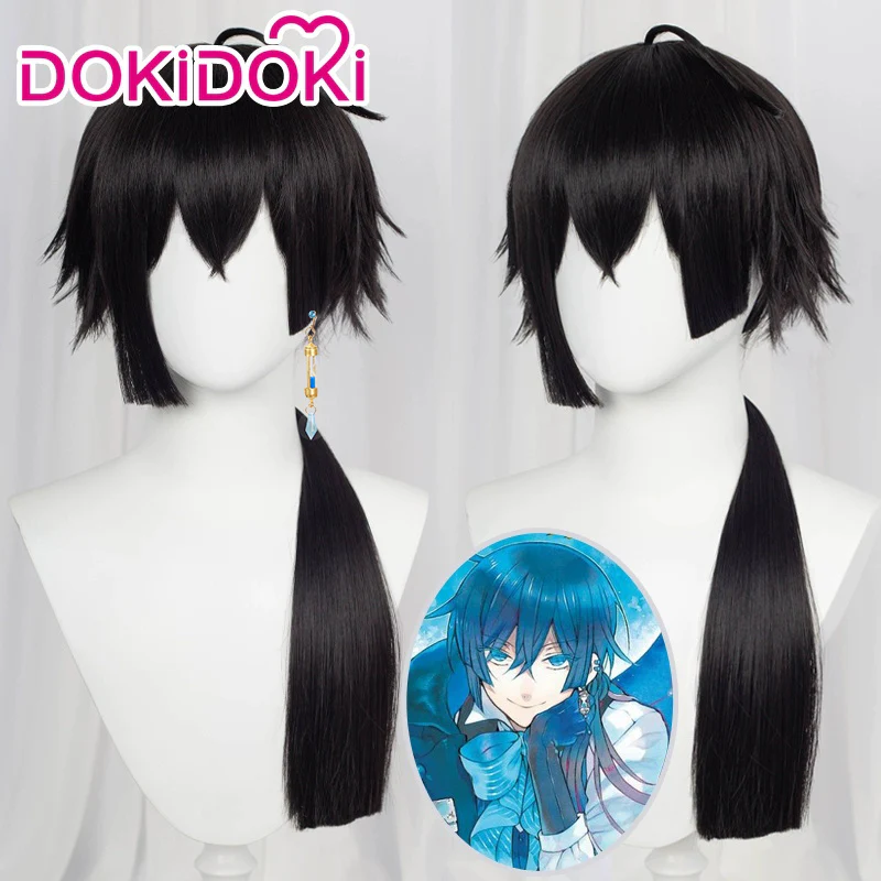 【Ready For Ship】DokiDoki Anime The Case Study of Vanitas Cosplay Vanitas Cosplay Wig / Earrings  Vanitas no Carte long Black Wig Men - Image 2