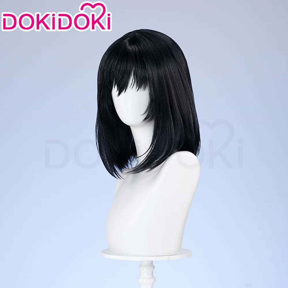 【Ready For Ship】DokiDoki Moive Cosplay Wig Black/ Golden Short Straights Hair / Ear Clip / Necklace / Ring - Image 3