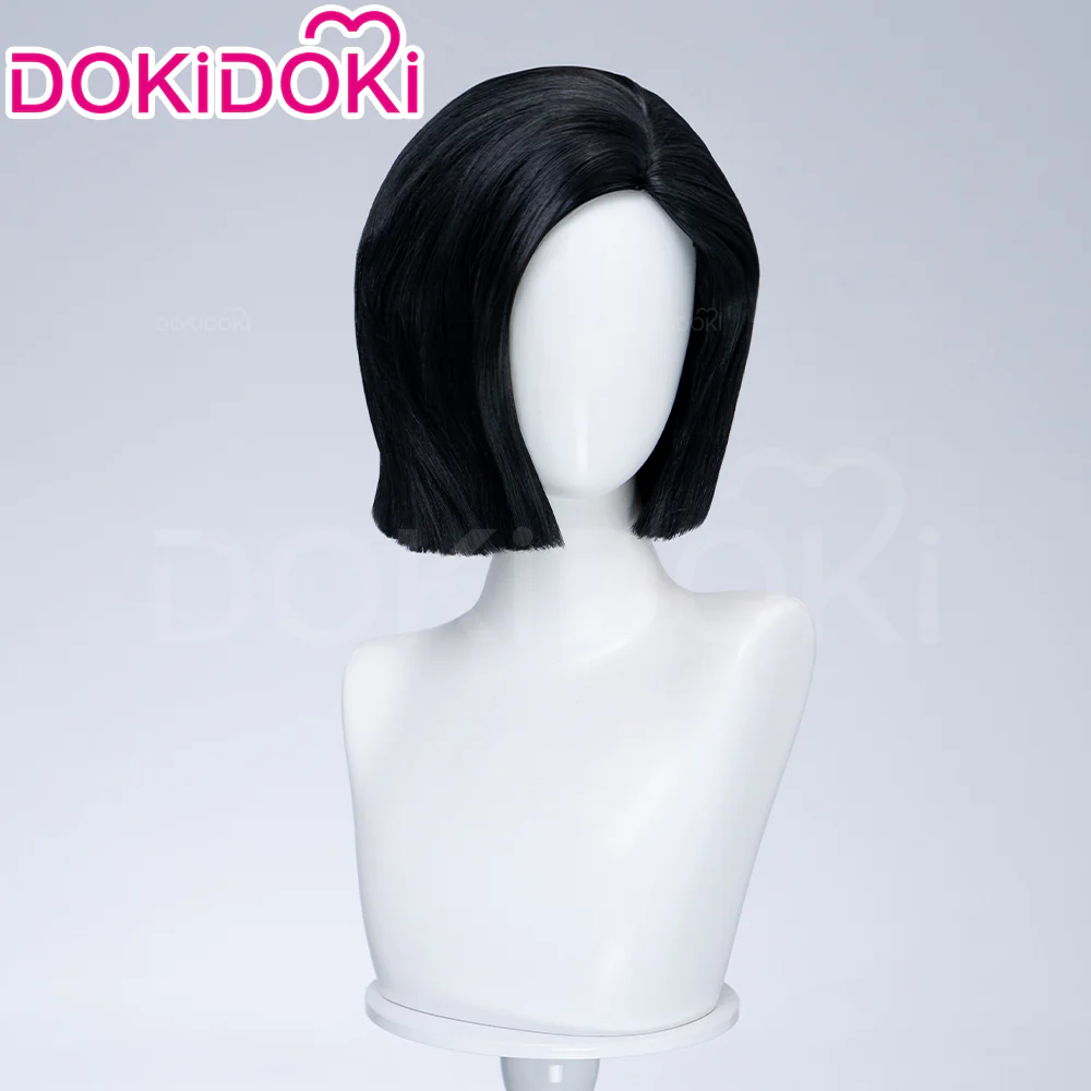 【Ready For Ship】DokiDoki Movie Anime Cosplay Women Wig Short Straight Black Hair - Image 3
