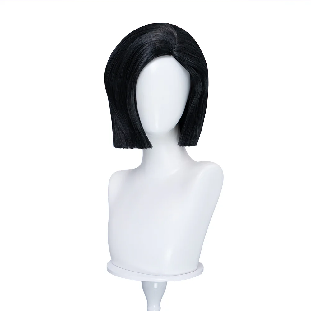 【Ready For Ship】DokiDoki Movie Anime Cosplay Women Wig Short Straight Black Hair - Image 4