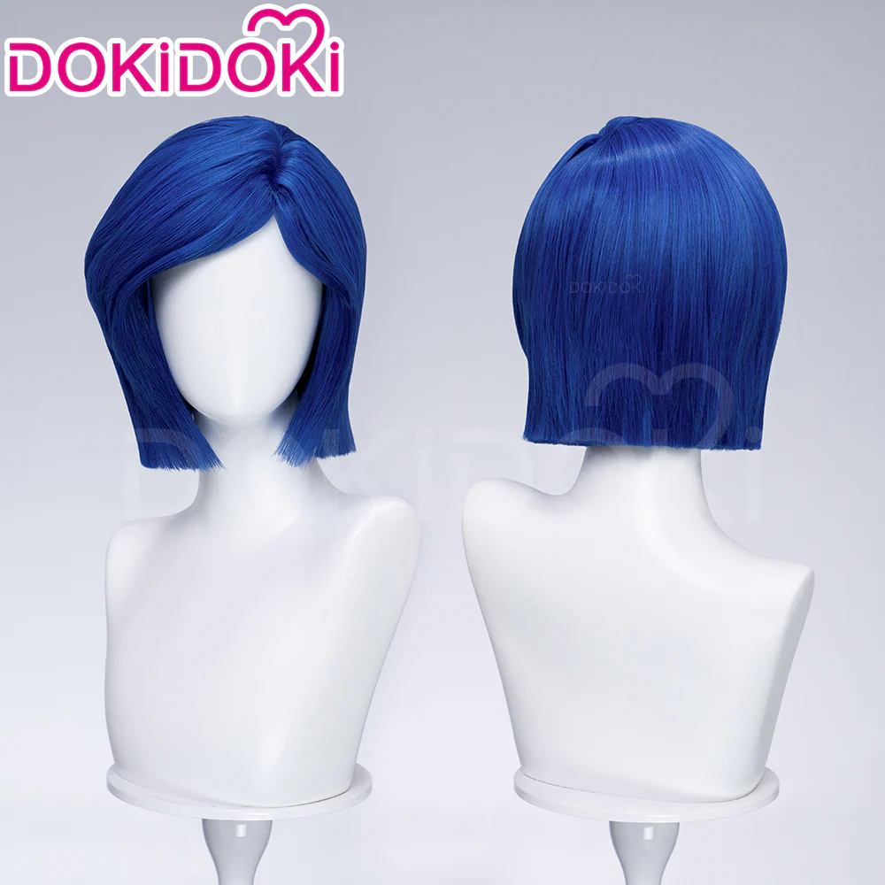 【Ready For Ship】DokiDoki Movie Anime Cosplay Women Wig Short Straight Blue Hair