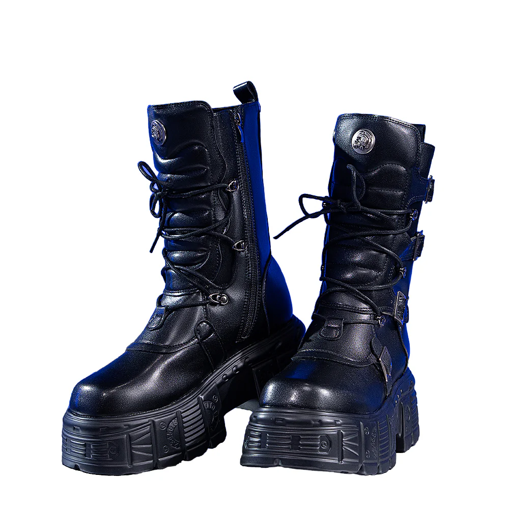DokiDoki Movie Anime KPOP KILLER Cosplay Black Shoes Elevator Shoes Platform Shoes - Image 4