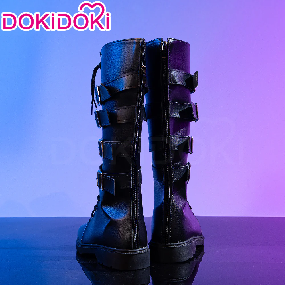 【Partially Ready For Ship】DokiDoki Movie Anime KPOP KILLER Cosplay Black Boots Shoes - Image 2