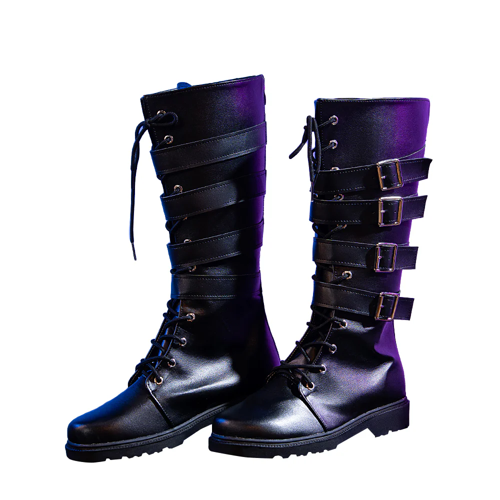 【Partially Ready For Ship】DokiDoki Movie Anime KPOP KILLER Cosplay Black Boots Shoes - Image 5