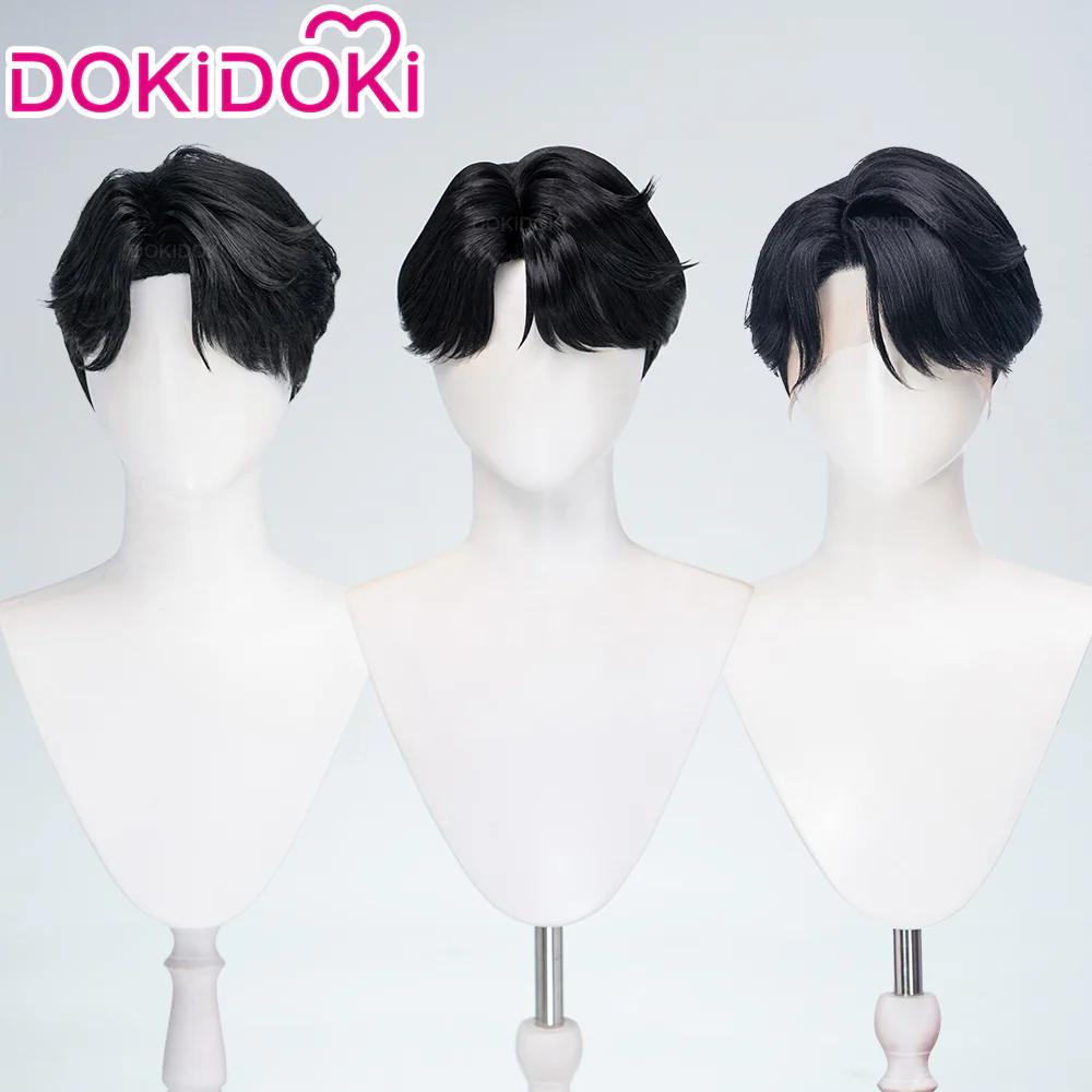 【Ready For Ship】【Last Batch】DokiDoki Movie Anime Cosplay Men Wig  / Tattoo / Ear Clips / Earrings / Glasses Short Black Hair - Image 3
