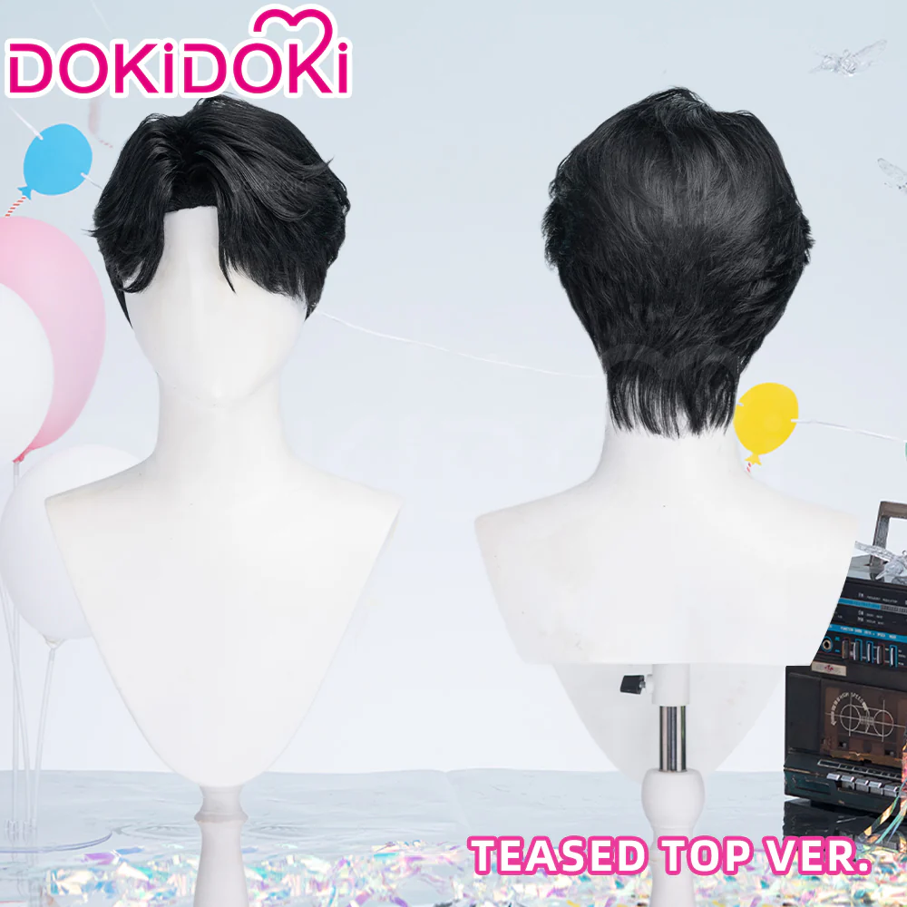 【Ready For Ship】【Last Batch】DokiDoki Movie Anime Cosplay Men Wig  / Tattoo / Ear Clips / Earrings / Glasses Short Black Hair - Image 5