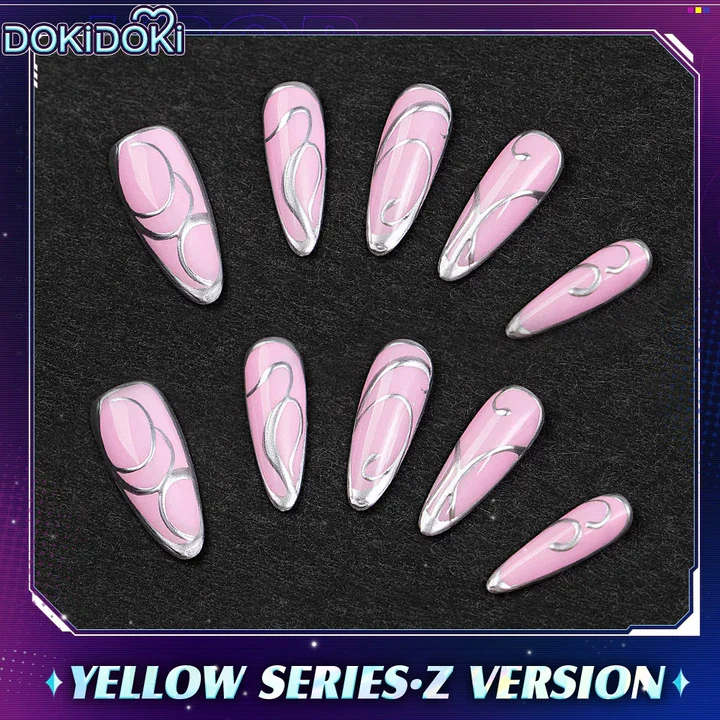 【In Stock】DokiDoki Movie Anime KPOP KILLER Cosplay Nails Tips YELLOW SERIES / GOLD  SERIES /BATTLE  SERIE - Image 10