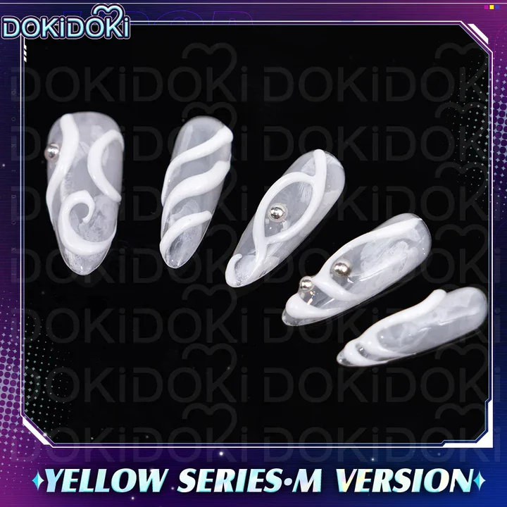 【In Stock】DokiDoki Movie Anime KPOP KILLER Cosplay Nails Tips YELLOW SERIES / GOLD  SERIES /BATTLE  SERIE - Image 11