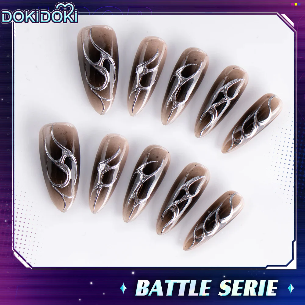 【In Stock】DokiDoki Movie Anime KPOP KILLER Cosplay Nails Tips YELLOW SERIES / GOLD  SERIES /BATTLE  SERIE - Image 8