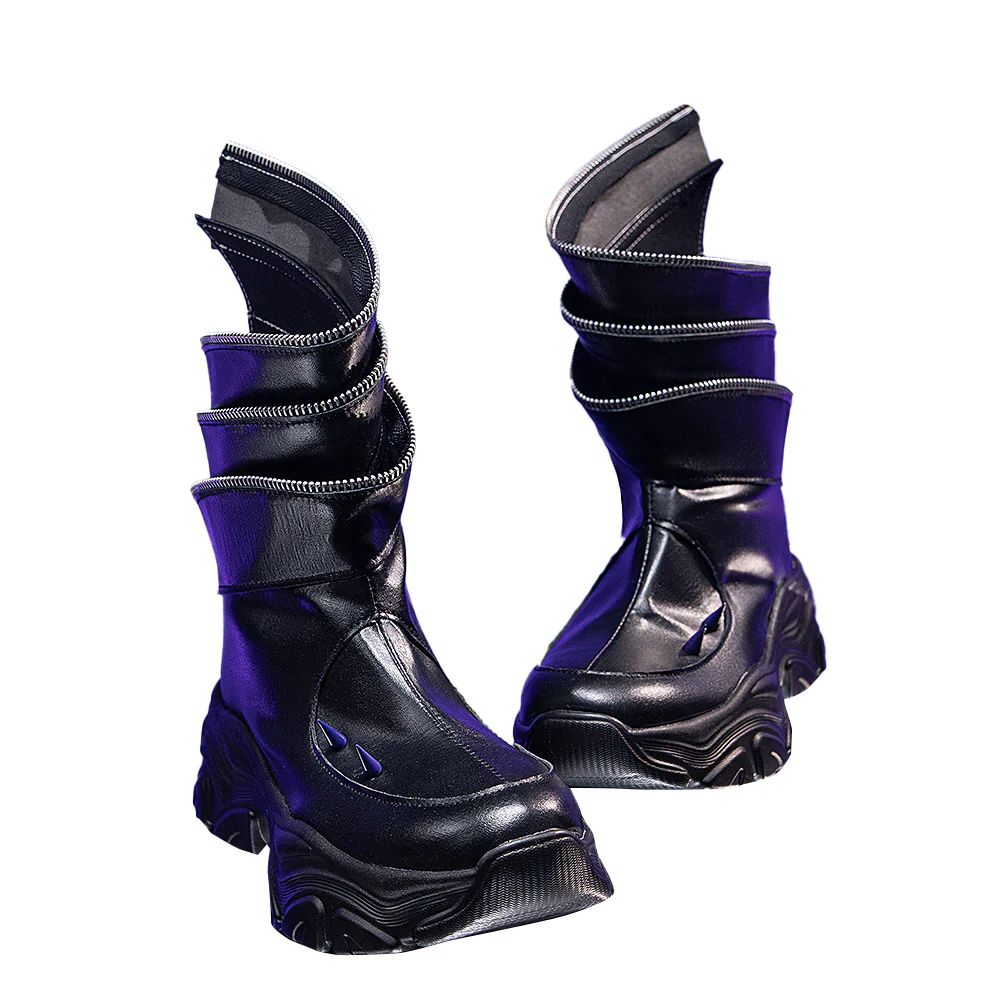 DokiDoki Movie Anime KPOP KILLER Cosplay Black Battle Suit BATTLE  SERIE Shoes - Image 6