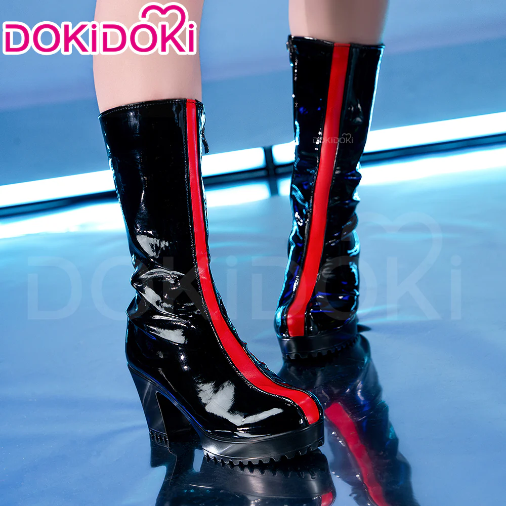DokiDoki Movie Anime KPOP KILLER Cosplay Black Red Pink Shoes - Image 2