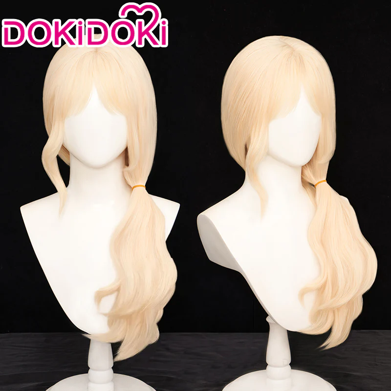 【Ready For Ship】Dokidoki Movie Cosplay Wig / Earrings Long Curly Yellow Hair