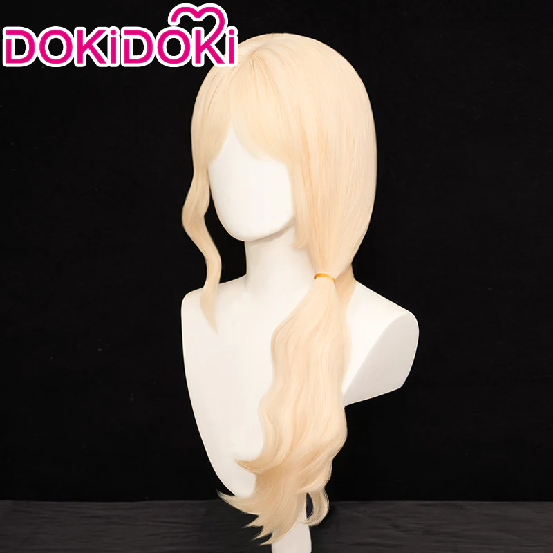 【Ready For Ship】Dokidoki Movie Cosplay Wig / Earrings Long Curly Yellow Hair - Image 2