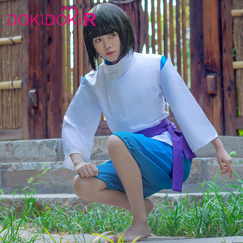 【In Stock】DokiDoki-R Movie Cosplay Costume Men Halloween Cosplay Wig White & Blue Costume - Image 2