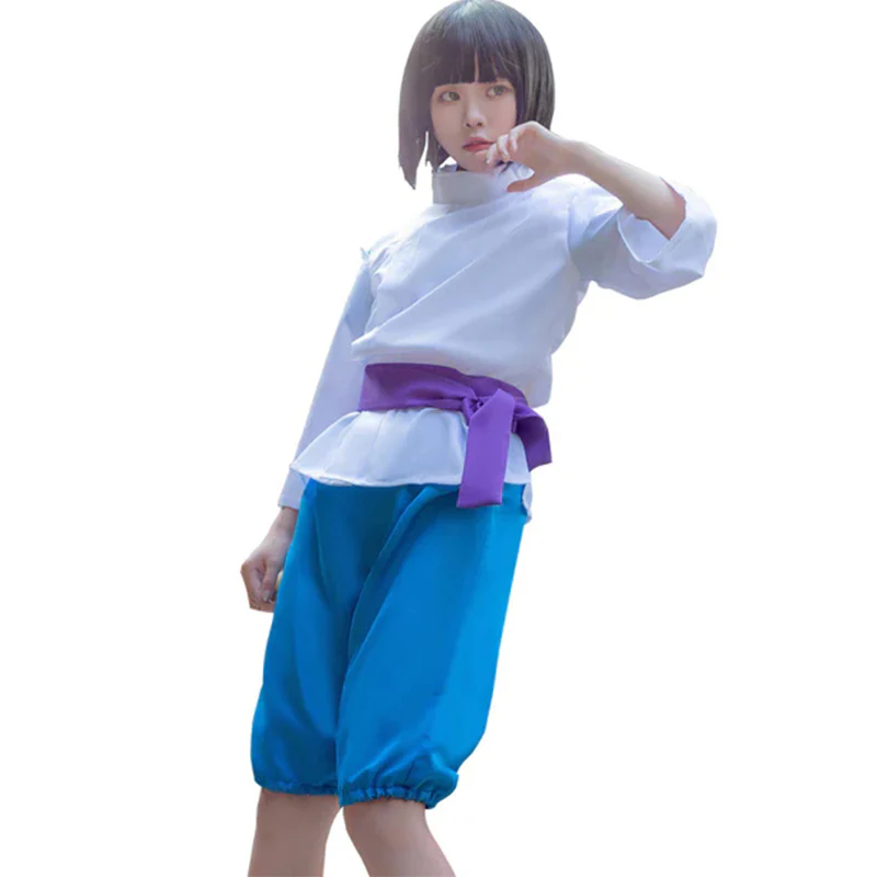 【In Stock】DokiDoki-R Movie Cosplay Costume Men Halloween Cosplay Wig White & Blue Costume - Image 5