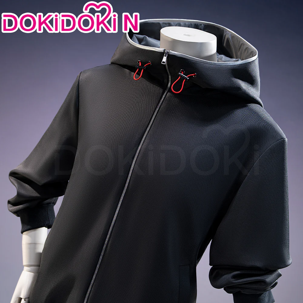 【Size S-3XL】Dokidoki-N Anime Cosplay Costume Black Hoodie Set Casual Wear - Image 3