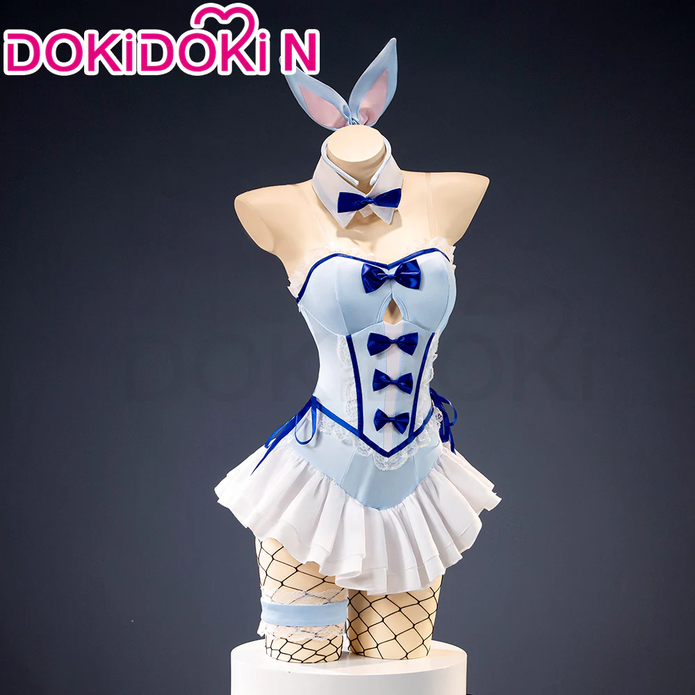 DokiDoki-N Anime Cosplay Sexy Bunny Girl Blue Cute Costume