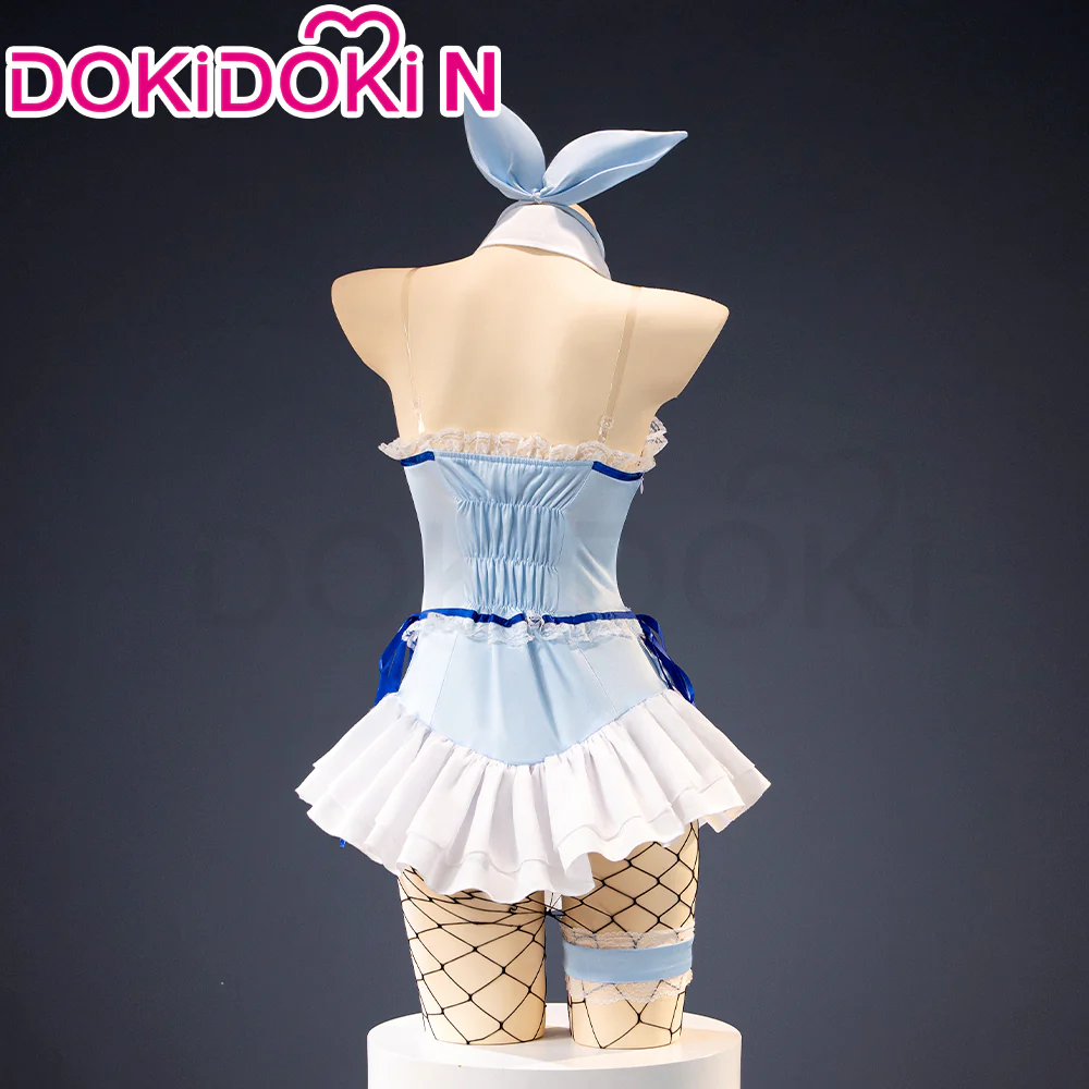 DokiDoki-N Anime Cosplay Sexy Bunny Girl Blue Cute Costume - Image 3