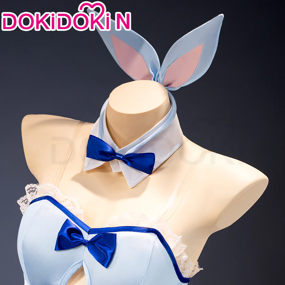 DokiDoki-N Anime Cosplay Sexy Bunny Girl Blue Cute Costume - Image 4