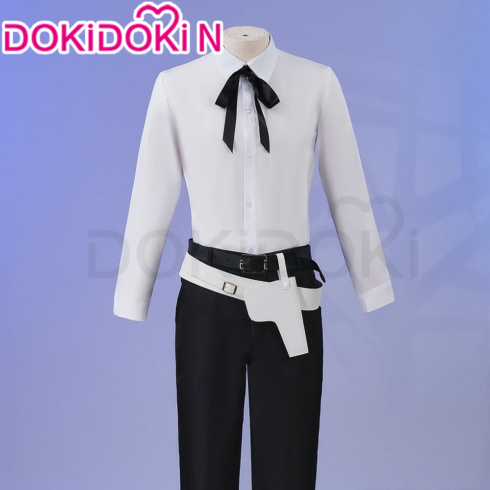 【In Stock】 DokiDoki-N Game Cosplay Costume Black Coat White Shirt - Image 3